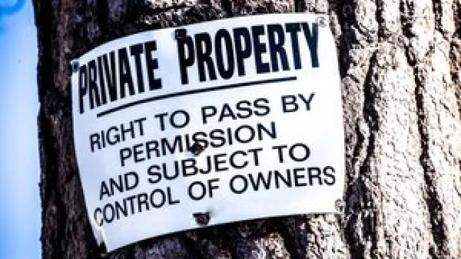 Private property sign